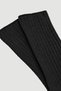 Wool Textured Socks - Black - 2