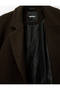 Long Sleeve Buttoned Pocketed Wool Blend Double-Breasted Belted Long Cashmere Coat - 8
