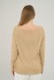 Sisu Boat Neck t Sleeve Beige Knitwear Sweater - 5