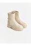Peak New Season Beige Leather-Look Girls' Boots