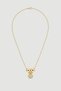 Top Accessory Stone Detailed Necklace - Gold - 2