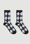 Plaid Patterned Socks - Brown - 2