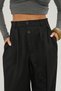 Lucca Button Detail Black Palazzo Trousers - 5