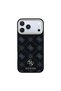iPhone 18 Pro Case Licensed M-Safe Classic Text and 4g Logo Pu Leather Peony Cover Black - 3