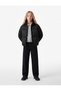High Collar Long Sleeve Inflatable Coat with Pockets and Zipper Closure