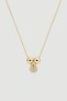 Top Accessory Stone Detailed Necklace - Gold - 3