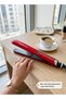 Professional Red LCD Digital Display Hair Straightener, Ceramic Flat Iron, Adjustable Temperature 360° Swivel Cord Wet Dry Use Salon Styling Tool for Women - 7