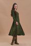 Print Long Sleeve Asymmetrical Cut Winter Women's Dress - 2