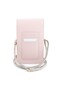 Original Licensed Women's Bag with V Cover Design, 4g Pattern, Large Logo, Card Holder, Strap, Pink - 2