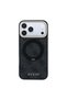 iPhone 18 Pro Case Licensed M-Safe 4g Pattern 360 Stand Metal Classic Lettering Logo Cover Black - 3