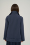 Malta Belted Navy Blue Short Trench Coat - 5