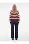 Long Sleeve Crew Neck Striped Sweater - 3