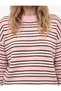 Long Sleeve Crew Neck Striped Sweater - 4