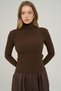 Hüma Turtleneck Brown Knitwear Sweater - 2