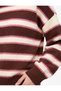 Long Sleeve Crew Neck Striped Sweater - 4