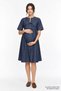 Short Sleeve Lace Detailed Denim Regular Maternity Dress