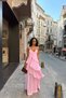 Pembe Askılı Tül Elbise - 2