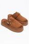 Women's Suede Loafer Slippers Thick Sole Open Back Casual Slippers