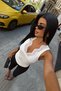 Beyaz Dantel Detay Basic Crop Top