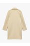 Long Sleeve Classic Collar Buttoned Pocketed Cashmere Coat - 6