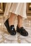 Lumina Genuine Leather Platform Loafer – Stone Buckle, 4 cm Heel, Lightweight and Comfortable - 9