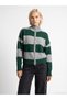 61007 Wool Blend Stand Collar Cardigan - 5