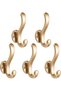 Wall Hooks Coat Key Hat Towel Hook Holder Hanger Double Heavy Duty, 5 Pack