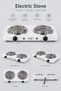 Double Burner Electric Hot Plate, Portable Countertop Coil Stove with Independent Temperature Control, White Heating Cooker for Home Kitchen Camping - 4
