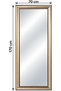 Full Length Wall Mirror 70x170 cm – Premium Champagne Gold & Black PVC Frame | Modern Rectangular Dressing Mirror for Bedroom, Living Room, Hallway & Home Décor - 3