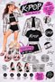 Kpop Huntrix Rumi Mira Zoey Costume - Leather Jacket - Shorts - Crop T-Shirt - Face Stone - Gray Sequin Hat - Kpop Heels Set of 6 Birthday Party Wedding Girl's Jacket