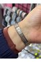 Women's Silver Color Metal Cord Stone Gray Dial Wristwatch - 2