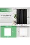 - Solid Waffle Black 72x96 Curtains - 2