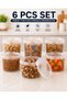 6 Pack Clear Plastic Bucket with Lid 750cc Airtight Food Storage Containers, Reusable Ice Cream Tubs, Food Grade Plastic Pails, Freezer & Microwave Safe Kitchen Storage for Food, Drinks & Takeaway