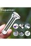 Compact Multi-Function Alloy Tool for Camping and Hiking, Includes Wrench, Beer Opener, Nail Puller, - 2