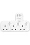 مقبس تمديد متعدد المنافذ - 3 منافذ شحن USB (2xUSB-A و 1xUSB-C) - شريط طاقة حائطي - 3 مخارج تيار متردد