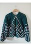 Hand Knitted Motif Cardigan - 2