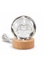 3D Led Lighted Glass Globe with I Love You Written and Wooden Stand - Night Light - 3