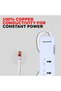 واقي من التيار المفاجئ، 4 مقابس عالمية، 2 منفذ USB، 1 منفذ Type-C، 12000 أمبير، سلك بطول 1.5 متر، مفتاح DSW، حماية تلقائية من الحمل الزائد - 3
