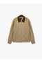 Contrast Collar Long Sleeve Zipper Pocket Sports Jacket