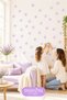 Lilac Mini Flowers 49 Pieces Modern Wall Sticker Set Mnb-115 - 2