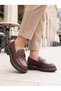 D26Ka 3220 Brown Genuine Leather Loafer Women's Shoes - 3