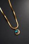 Women's Gold Color Stone Galaxy Model Italian Steel Necklace - 3