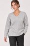 Women's V-Neck Soft Textured Side Slit Knitwear Sweater My4535 - 2