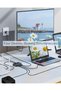 مقسم إيثرنت 1 إلى 4 - مقسم شبكة مع كابل طاقة USB، محول تقسيم إنترنت RJ45 100 - 2