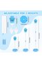 مصباح آلة الفقاعات القابل للشحن مع أضواء وموسيقى، بارتفاع قابل للتعديل 47 بوصة - 5