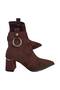Stylish Heeled Women's Boots with Ring Buckle Detail - 2