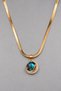Women's Gold Color Stone Galaxy Model Italian Steel Necklace - 4