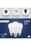 لمبة LED بقوة 15 واط A70 E27 - 3 قطع 6500 كلفن ضوء نهاري - موفرة للطاقة تعادل 80 واط لمبات إضاءة غير قابلة للتعتيم - 3