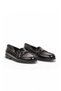 Stylish Comfortable Loafer Shoes with Buckle Women's Black Shiny Classic Casual Shoes Pc-56058 - 4