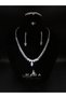 Leaf Design Studded Zircon Set